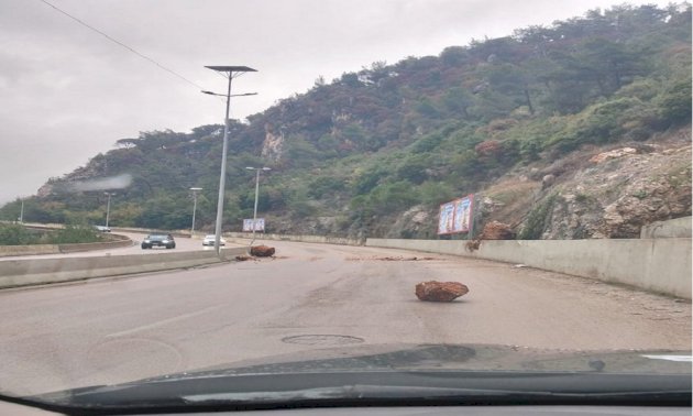 سقوط-صخور-على-أوتوستراد-المتن-السريع
