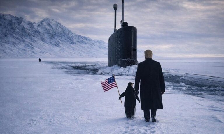 وزير-البحرية-الأميركية-ينشر-صورة-جديدة-لترامب-مع-بطريق